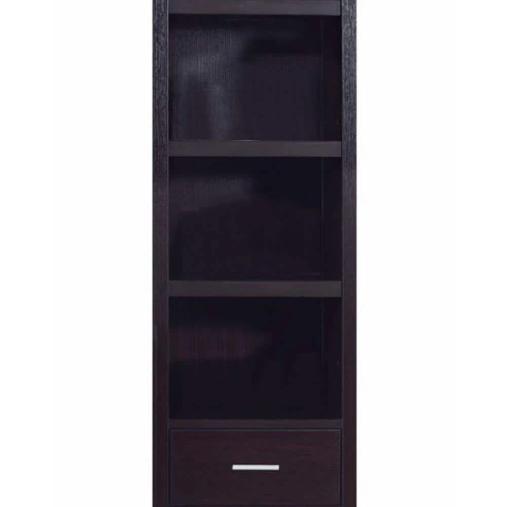 82 in. Dark Brown Metal Well Designed Media Tower with Display Shelves by Benjara 4 82 in. Dark Brown Metal Well Designed Media Tower with Display Shelves by Benjara - Image 4