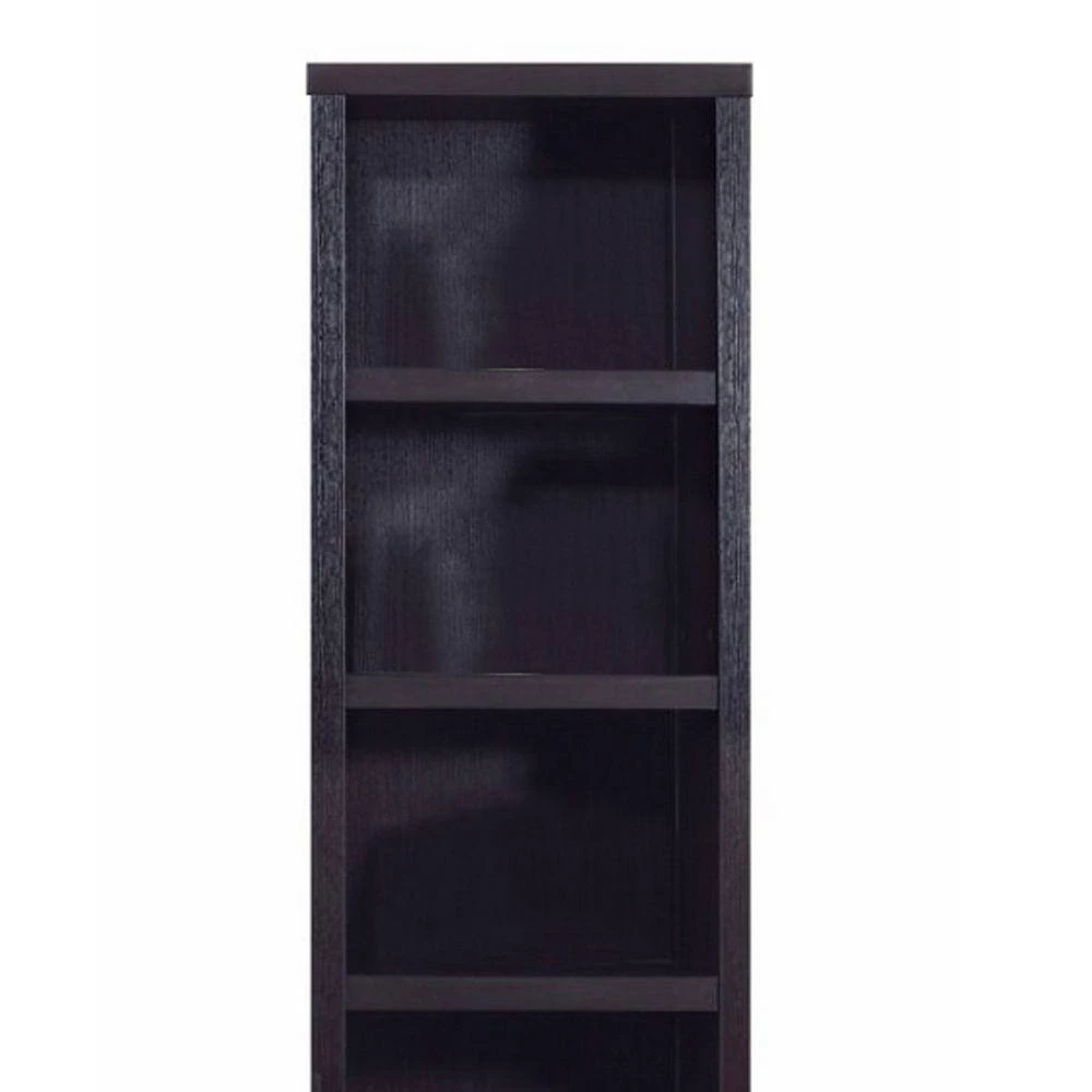 82 in. Dark Brown Metal Well Designed Media Tower with Display Shelves by Benjara 2 82 in. Dark Brown Metal Well Designed Media Tower with Display Shelves by Benjara - Image 2