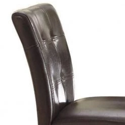 Dark Cherry Brown Leatherette Upholstered Wooden Counter Height Chair (Set of 2) by Benjara -Cheap Benjara Store dark cherry brown benjara dining chairs bm179909 4f 1000