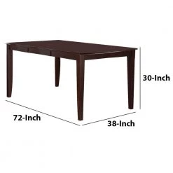 Contemporary Style Dark Cherry Brown Wooden Extension Dining Table by Benjara -Cheap Benjara Store dark cherry brown benjara kitchen dining tables bm179938 fa 1000