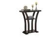 32 in. Dark Espresso Standard Rectangle Wood Console Table with Shelf by Benjara