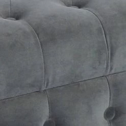 Dark Gray and Brown Velvet Upholstered Button Tufted Wooden Bench Settee Hinged Storage 18 in. L x 50 in. W x 23 in. H by Benjara -Cheap Benjara Store dark gray and brown benjara bedroom benches bm195783 1f 1000