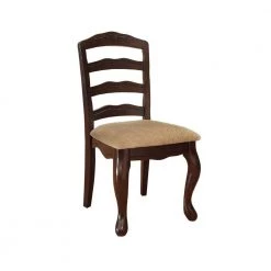 Dark Walnut Townsville Cottage Side Chair (Set of 2) by Benjara -Cheap Benjara Store dark walnut benjara accent chairs bm131180 31 1000