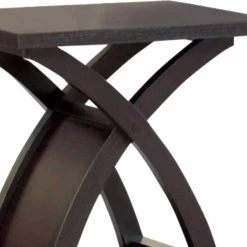 Arkley 19.75 in. W Dark Walnut Contemporary Style End Table by Benjara -Cheap Benjara Store dark walnut benjara end side tables bm122992 4f 1000