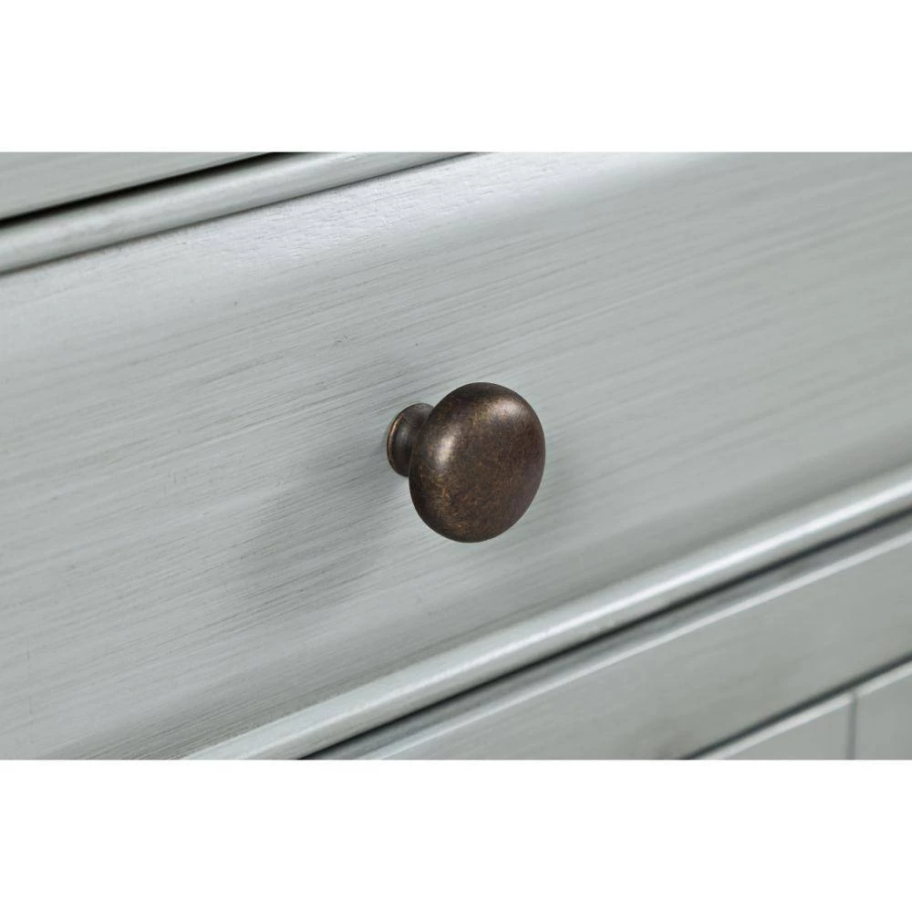 Craftmen Series Earl Gray 32 in. Wooden Accent Cabinet with Fretwork Glass Front by Benjara 7 Craftmen Series Earl Gray 32 in. Wooden Accent Cabinet with Fretwork Glass Front by Benjara - Image 7