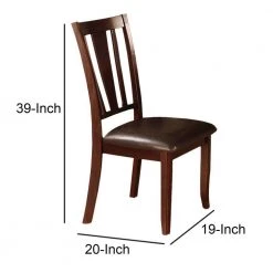 Edgewood I Transitional 39 in. H Espresso Side Chair (Set of 2) by Benjara -Cheap Benjara Store espresso benjara accent chairs bm131246 44 1000