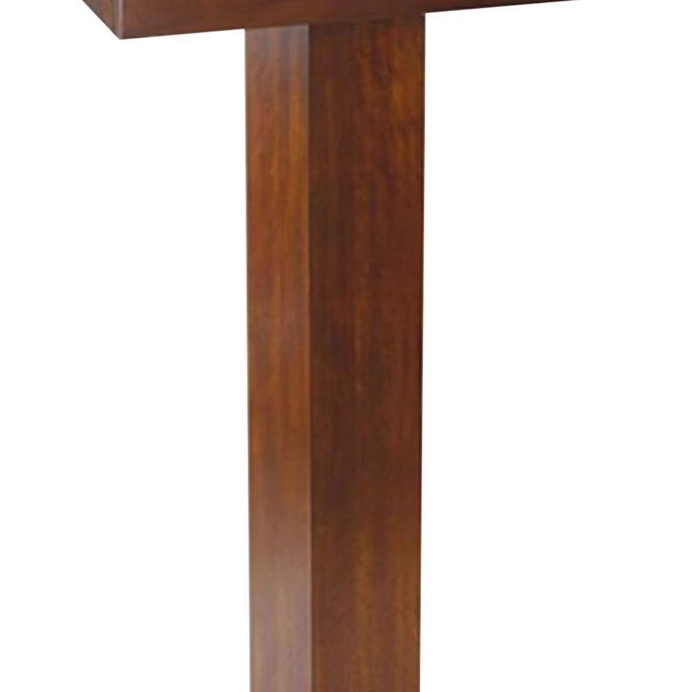 Catalia Contemporary 47 in. Height Oak and Espresso Wood Book Stand by Benjara 3 Catalia Contemporary 47 in. Height Oak and Espresso Wood Book Stand by Benjara - Image 3