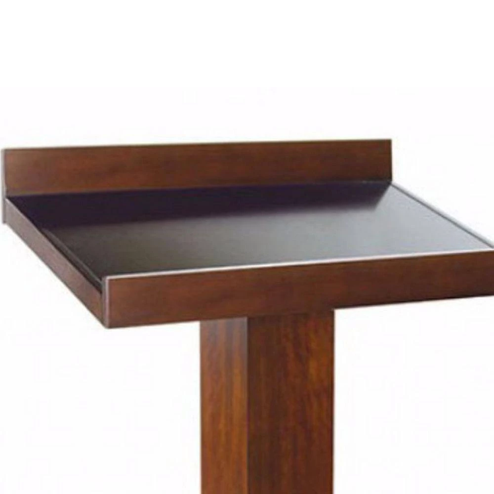 Catalia Contemporary 47 in. Height Oak and Espresso Wood Book Stand by Benjara 4 Catalia Contemporary 47 in. Height Oak and Espresso Wood Book Stand by Benjara - Image 4