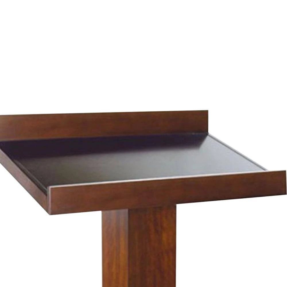 Catalia Contemporary 47 in. Height Oak and Espresso Wood Book Stand by Benjara 2 Catalia Contemporary 47 in. Height Oak and Espresso Wood Book Stand by Benjara - Image 2