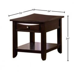 24 in. Espresso Wooden End Table by Benjara -Cheap Benjara Store espresso benjara end side tables bm123128 40 1000