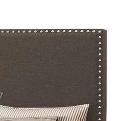 Explicitly Crisp Espresso Upholstered California King Bed by Benjara -Cheap Benjara Store espresso benjara platform beds bm172147 4f 1000