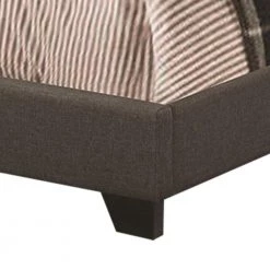 Explicitly Crisp Espresso Upholstered California King Bed by Benjara -Cheap Benjara Store espresso benjara platform beds bm172147 c3 1000