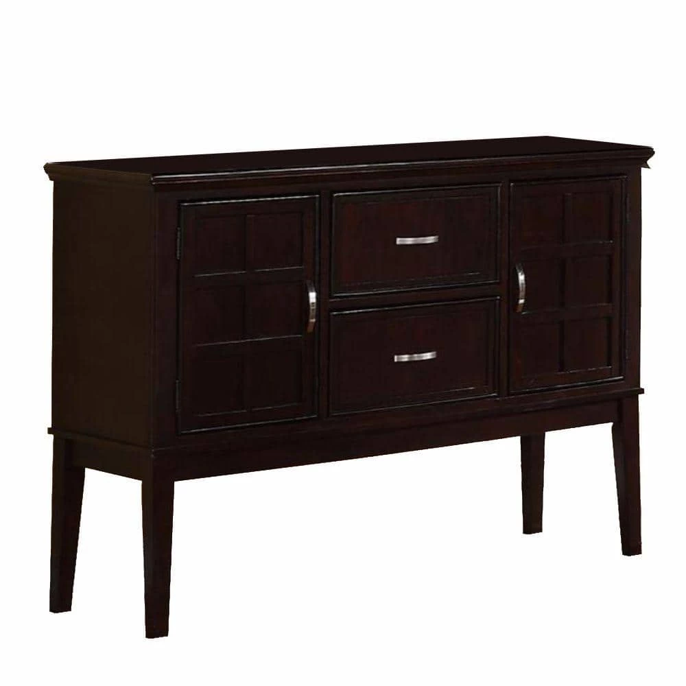 Espresso Plywood Poplar Wood Buffet Server by Benjara 1 Espresso Plywood Poplar Wood Buffet Server by Benjara