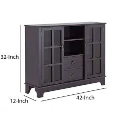 Dubbs 42 in. Espresso Brown Standard Rectangle Wood Console Table with Drawers by Benjara -Cheap Benjara Store espresso brown benjara console tables bm154272 fa 1000