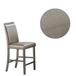 Champagne Gold Wooden Trim Top Faux Leather Counter Height Chair by Benjara 8 Champagne Gold Wooden Trim Top Faux Leather Counter Height Chair by Benjara -Cheap Benjara Store gold benjara dining chairs bm231836 4f 1000