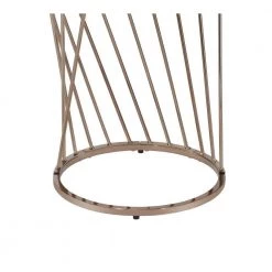 20 in. W Gold Contemporary End Table with Twisted Metal Base and Round Glass Top by Benjara -Cheap Benjara Store gold benjara end side tables bm209586 1f 1000