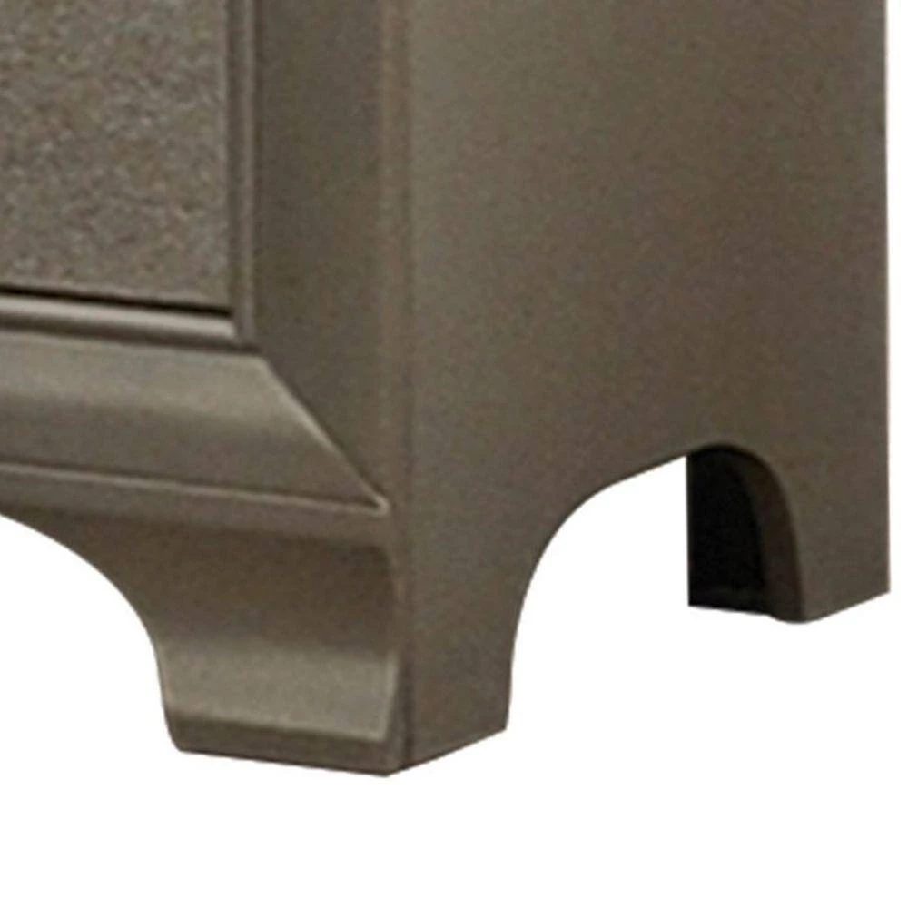 2-Drawer Gold Nightstand 24.29" H x 16.38" W x 23.62" D by Benjara 5 2-Drawer Gold Nightstand 24.29" H x 16.38" W x 23.62" D by Benjara - Image 5