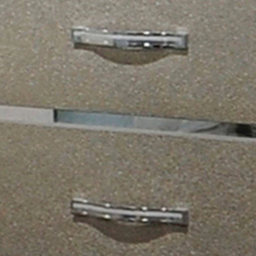 2-Drawer Gold Nightstand 24.29" H x 16.38" W x 23.62" D by Benjara 4 2-Drawer Gold Nightstand 24.29" H x 16.38" W x 23.62" D by Benjara - Image 4