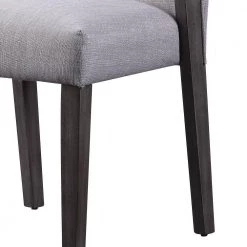 Gray and Black Wood and fabric Upholstered Dining Side Chairs (Set of 2) by Benjara 12 Gray and Black Wood and fabric Upholstered Dining Side Chairs (Set of 2) by Benjara -Cheap Benjara Store gray and black benjara dining chairs bm204541 1f 1000
