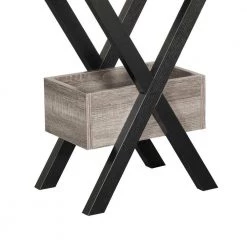 Wooden Distressed Gray and Black Chairside Table with Bottom Storage by Benjara -Cheap Benjara Store gray and black benjara end side tables bm179741 31 1000