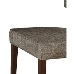 Grey Fabric Wooden Side Chair (Set of 2) by Benjara -Cheap Benjara Store gray and brown benjara accent chairs bm177596 4f 1000