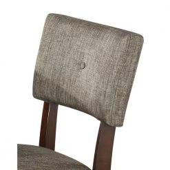 Grey Fabric Wooden Side Chair (Set of 2) by Benjara -Cheap Benjara Store gray and brown benjara accent chairs bm177596 c3 1000