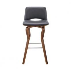 40 in. Gray and Brown Low Back Metal and Wood Swivel Barstool with Faux Leather and Wooden Support by Benjara 11 40 in. Gray and Brown Low Back Metal and Wood Swivel Barstool with Faux Leather and Wooden Support by Benjara -Cheap Benjara Store gray and brown benjara bar stools bm270009 c3 1000