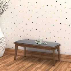 Gray and Brown Fabric Upholstered Wooden Bench with Chamfered Legs 15.75" L x 46" W x 18.75" H by Benjara -Cheap Benjara Store gray and brown benjara bedroom benches bm206519 31 1000