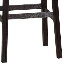 29 in. H Gray and Red Wooden Bar Stool with Upholstered Cushion Seat (Set of 2) by Benjara -Cheap Benjara Store gray and red benjara bar stools bm233108 1f 1000