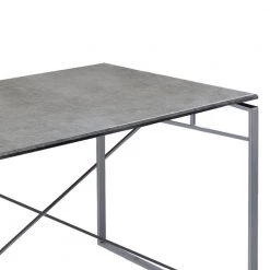 47 in. L Rectangle Gray and Silver Wooden Dining Table with X Shape Metal Base by Benjara -Cheap Benjara Store gray and silver benjara kitchen dining tables bm209581 c3 1000