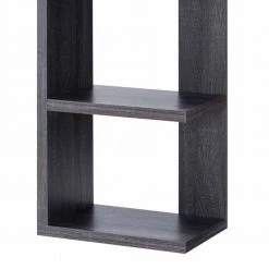 Gray 71 Inch Wooden Open Back Display Cabinet with 5 Shelves by Benjara -Cheap Benjara Store gray benjara accent cabinets bm233181 1f 1000