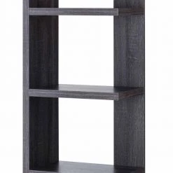 Gray 71 Inch Wooden Open Back Display Cabinet with 5 Shelves by Benjara -Cheap Benjara Store gray benjara accent cabinets bm233181 4f 1000