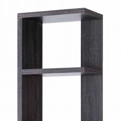 Gray 71 Inch Wooden Open Back Display Cabinet with 5 Shelves by Benjara -Cheap Benjara Store gray benjara accent cabinets bm233181 c3 1000