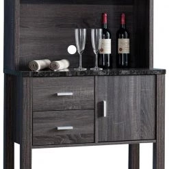 Multi Storage Gray Distressed Wooden Baker's Rack with 2-Utility Drawers by Benjara 12 Multi Storage Gray Distressed Wooden Baker's Rack with 2-Utility Drawers by Benjara -Cheap Benjara Store gray benjara baker s racks bm179597 1f 1000