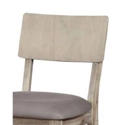 37.6 in. H Gray Washed Wooden Counter Stool with Curved Backrest and Padded Seat by Benjara -Cheap Benjara Store gray benjara bar stools bm143903 c3 1000