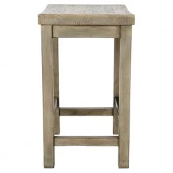24 in. H Natural Gray Wooden Counter Height Stool with Grain Details by Benjara -Cheap Benjara Store gray benjara bar stools bm226364 c3 1000
