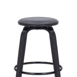 25 in. Gray Backless Barstool with Swivel Seat and Wooden Legs by Benjara -Cheap Benjara Store gray benjara bar stools bm269990 1f 1000