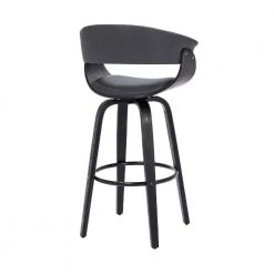 41 in. Gray Low Back Metal and Wooden Swivel Faux Leather Barstool with Curved Open Back by Benjara 13 41 in. Gray Low Back Metal and Wooden Swivel Faux Leather Barstool with Curved Open Back by Benjara -Cheap Benjara Store gray benjara bar stools bm269992 1f 1000
