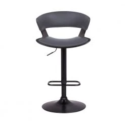 43 in. Low Back Metal Gray Bar Stool with Curved Leatherette Back and Swivel Mechanism by Benjara 10 43 in. Low Back Metal Gray Bar Stool with Curved Leatherette Back and Swivel Mechanism by Benjara -Cheap Benjara Store gray benjara bar stools bm270413 c3 1000