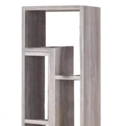 Modern Style Gray 5-Shelves Wooden Bookcase 47.25 in. L x 15.25 in. W x 22 in . H by Benjara -Cheap Benjara Store gray benjara bookcases bookshelves bm159208 4f 1000