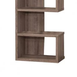 70.75 in. H Gray Sturdy Semi Backless Wooden Bookcase by Benjara -Cheap Benjara Store gray benjara bookcases bookshelves bm159406 1f 1000