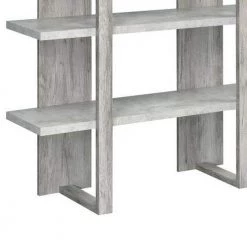 70.75 in. Light Gray Wooden 4-Shelf Ladder Bookcase by Benjara -Cheap Benjara Store gray benjara bookcases bookshelves bm245879 1f 1000