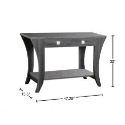 48 in. Gray Standard Rectangle Wood Console Table with 2-Drawers by Benjara -Cheap Benjara Store gray benjara console tables bm183124 40 1000