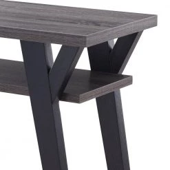 42 in. Gray Rectangle Wooden Console Table with 2 Bottom Shelves by Benjara 12 42 in. Gray Rectangle Wooden Console Table with 2 Bottom Shelves by Benjara -Cheap Benjara Store gray benjara console tables bm246862 1f 1000