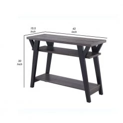 42 in. Gray Rectangle Wooden Console Table with 2 Bottom Shelves by Benjara 13 42 in. Gray Rectangle Wooden Console Table with 2 Bottom Shelves by Benjara -Cheap Benjara Store gray benjara console tables bm246862 44 1000