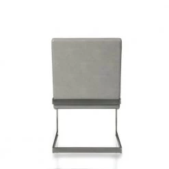 Gray Leatherette Upholstered with Dining Chair with Cantilever Base by Benjara 9 Gray Leatherette Upholstered with Dining Chair with Cantilever Base by Benjara -Cheap Benjara Store gray benjara dining chairs bm206642 1f 1000