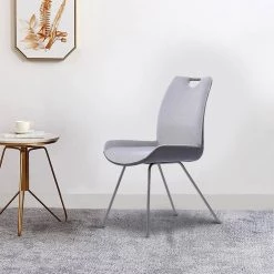 Gray Curved Back Side Dining Chair with Bucket Design Seat (Set of 2) by Benjara 11 Gray Curved Back Side Dining Chair with Bucket Design Seat (Set of 2) by Benjara -Cheap Benjara Store gray benjara dining chairs bm237187 31 1000