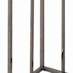 Stylish Gray Wooden Snack Table with Metal Base by Benjara -Cheap Benjara Store gray benjara end side tables bm160135 1f 1000