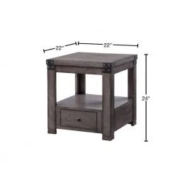 24 in. H Gray Wooden End Table with Open Bottom Shelf and 1-Drawer by Benjara 10 24 in. H Gray Wooden End Table with Open Bottom Shelf and 1-Drawer by Benjara -Cheap Benjara Store gray benjara end side tables bm204478 40 1000