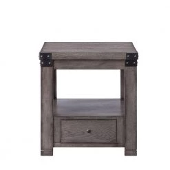 24 in. H Gray Wooden End Table with Open Bottom Shelf and 1-Drawer by Benjara 11 24 in. H Gray Wooden End Table with Open Bottom Shelf and 1-Drawer by Benjara -Cheap Benjara Store gray benjara end side tables bm204478 c3 1000